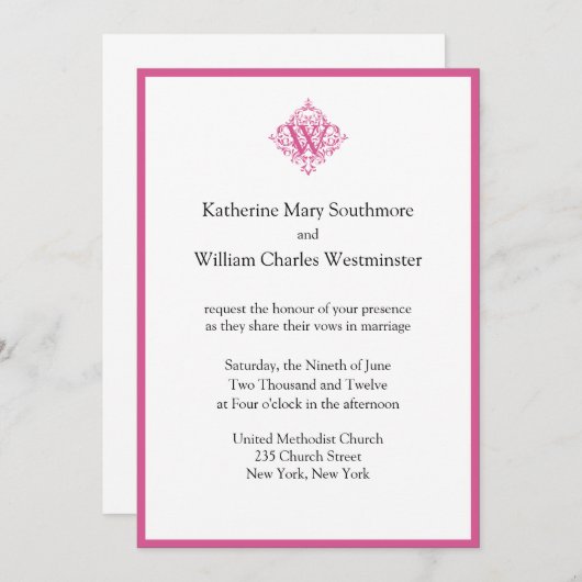 Invitations de mariage uniques (Devant / Derrière)