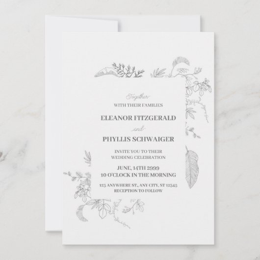 Invitations de mariage uniques (Devant)