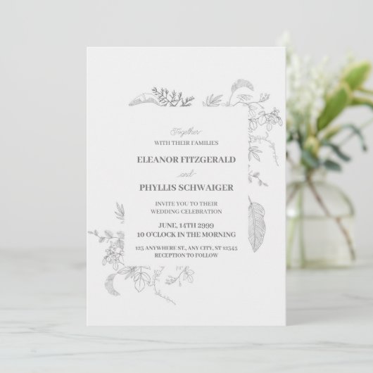 Invitations de mariage uniques (Debout devant)