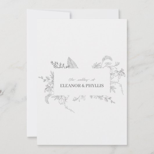 Invitations de mariage uniques (Dos)