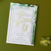 Invitations de mariage végétal et végétal