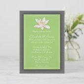 Invitations de mariage vert (Debout devant)