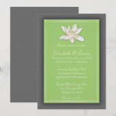 Invitations de mariage vert (Devant / Derrière)
