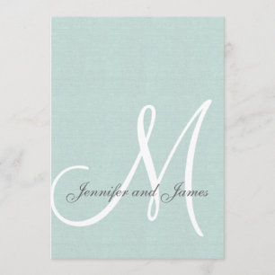 Invitations de mariage vert à la menthe élégante