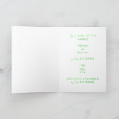 Invitations de mariage vert, Amour en Langue des S (Intérieur)