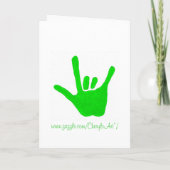 Invitations de mariage vert, Amour en Langue des S (Dos)