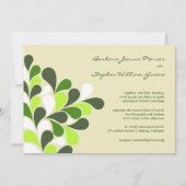 Invitations de mariage vert du printemps moderne (Devant)