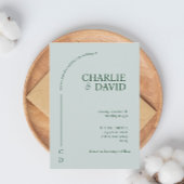 Invitations de mariage vert émeraude