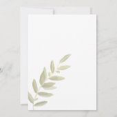 Invitations de mariage vert feuille d'olive (Dos)