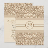 invitations de mariage vintage (Devant / Derrière)