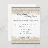 Invitations de mariage vintage (Devant / Derrière)