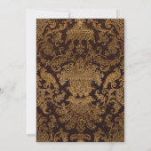 Invitations de mariage vintage arabe cadre (Dos)