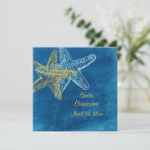 Invitations de mariage vintage Beach (Debout devant)