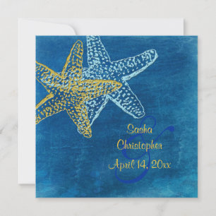 Invitations de mariage vintage Beach