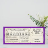 invitations de mariage vintage - billets et RSVP (Debout devant)