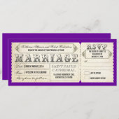 invitations de mariage vintage - billets et RSVP (Devant / Derrière)