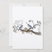 Invitations de mariage vintage Bluebirds (Dos)