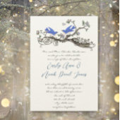 Invitations de mariage vintage Bluebirds