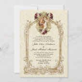 INVITATIONS DE MARIAGE VINTAGE CATHOLIQUE (Devant)