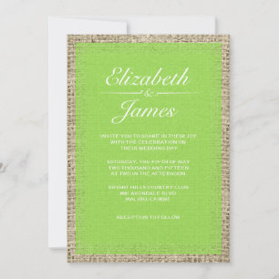 Invitations de mariage Vintage de Burlap