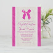 Invitations de mariage Vintage de Fuchsia Bow & Li (Debout devant)