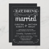 Invitations de mariage vintage de Rustic Black Bur (Devant / Derrière)