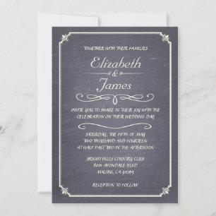 Invitations de mariage Vintage en carton rouge arg