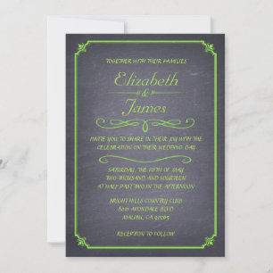 Invitations de mariage Vintage en tableau de bord