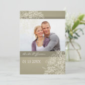 Invitations de mariage Vintage Floral (Debout devant)