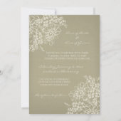 Invitations de mariage Vintage Floral (Dos)