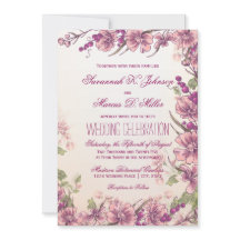 Invitations de mariage vintage Floral Garden
