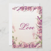 Invitations de mariage vintage Floral Garden (Dos)