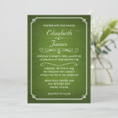 Invitations de mariage Vintage Lime Green Chalkboa (Debout devant)