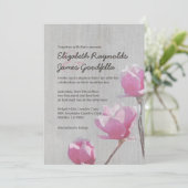 Invitations de mariage vintage Magnolia (Debout devant)