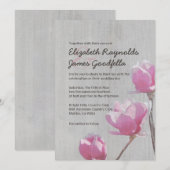 Invitations de mariage vintage Magnolia (Devant / Derrière)