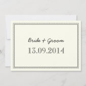 Invitations de mariage Vintage noir et blanc (Devant)