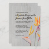 Invitations de mariage Vintage pour l'oiseau du pa (Devant / Derrière)