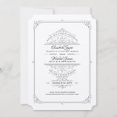 Invitations de mariage vintage Regency Kraft (Devant)