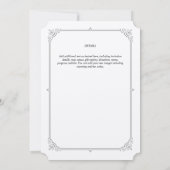 Invitations de mariage vintage Regency Kraft (Dos)