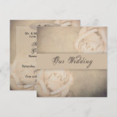 Invitations de mariage - Vintage - Rose (Devant / Derrière)