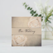 Invitations de mariage - Vintage - Rose (Debout devant)