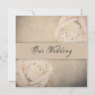 Invitations de mariage - Vintage - Rose