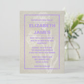 Invitations de mariage Vintage rustique (Debout devant)