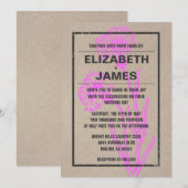 Invitations de mariage Vintage rustique (Devant / Derrière)