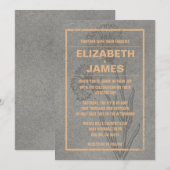 Invitations de mariage Vintage rustique (Devant / Derrière)