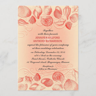 INVITATIONS DE MARIAGE vintage SUR LA PLAGE