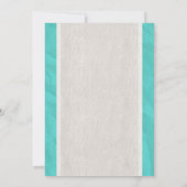 Invitations de mariage Vintage turquoise Bow & Lin (Dos)
