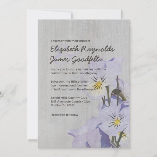 Invitations de mariage Vintages (Devant)
