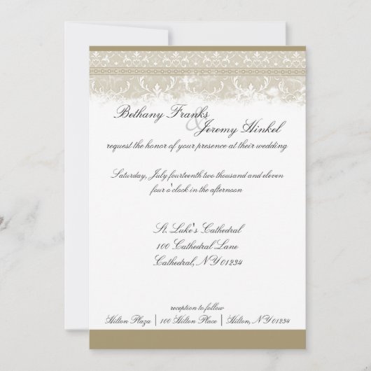 Invitations de mariage Vintages (Devant)