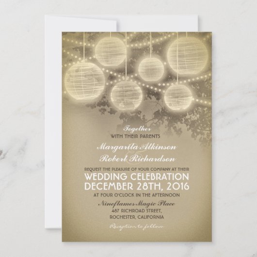 invitations de mariage vintages (Devant)